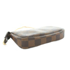 Louis Vuitton Mini Pochette Accessory Soir Damier Ebene Canvas Hand Bag Chain — view 7