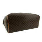 Celine Vintage Macadam Blason Pattern Triomphe Leather Mini Boston Bag Brown — view 7