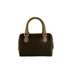 Celine Vintage Macadam Blason Pattern Triomphe Leather 2-Way Shoulder Bag Brown — view 3