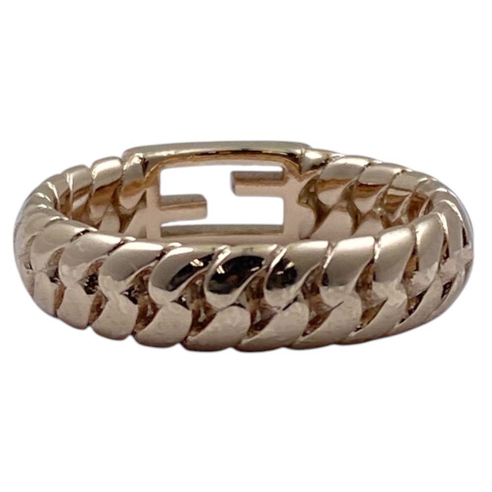 Fendi Bucket Ring FF Logo Accessory Gold Plated — view 3