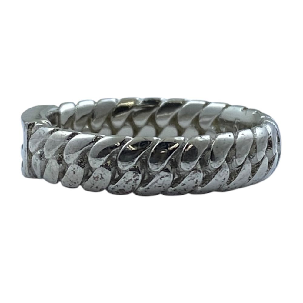 Fendi Bucket Ring FF Logo Accessory Silver — view 2