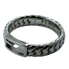 Fendi Bucket Ring FF Logo Accessory Silver — view 8