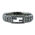Fendi Bucket Ring FF Logo Accessory Silver