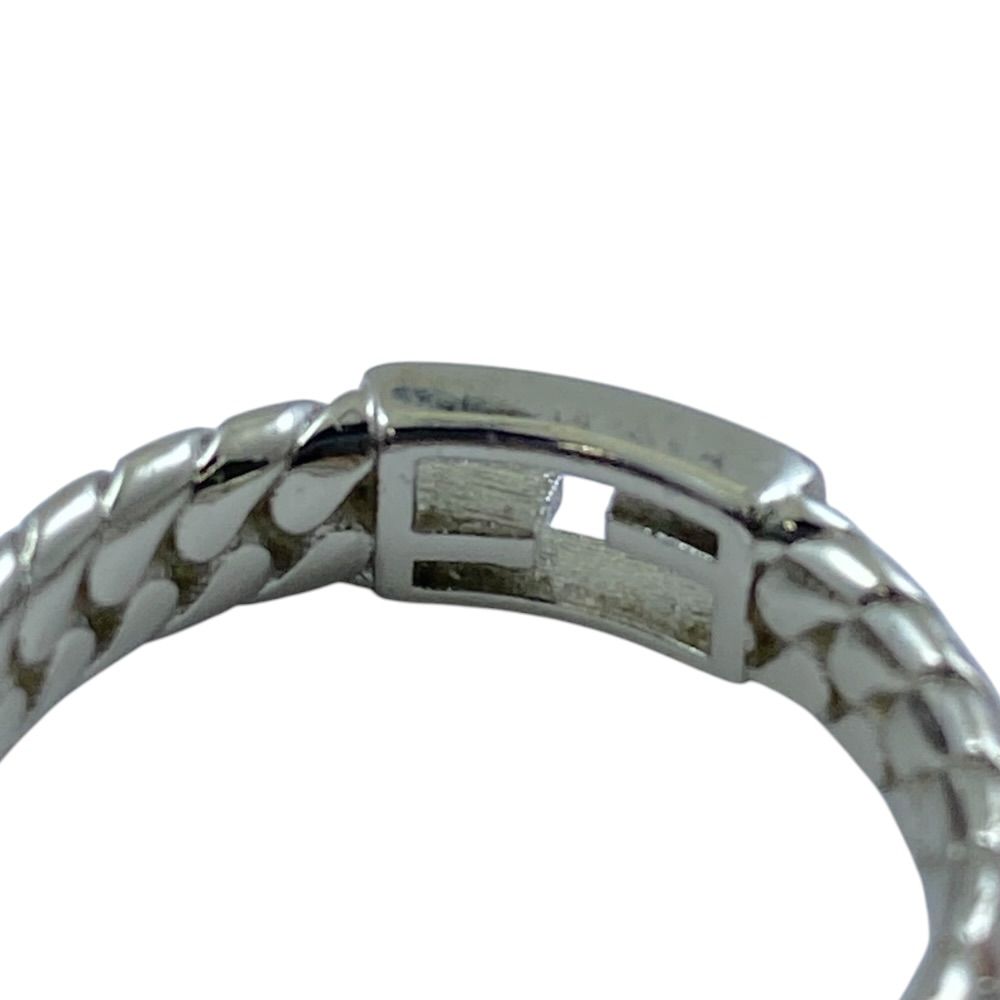 Fendi Bucket Ring FF Logo Accessory Silver — view 5