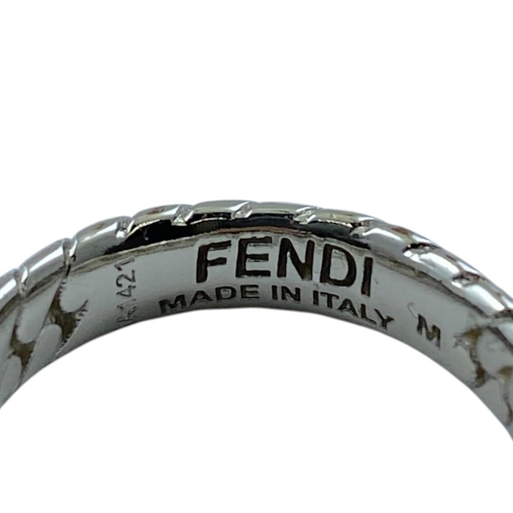 Fendi Bucket Ring FF Logo Accessory Silver — view 6