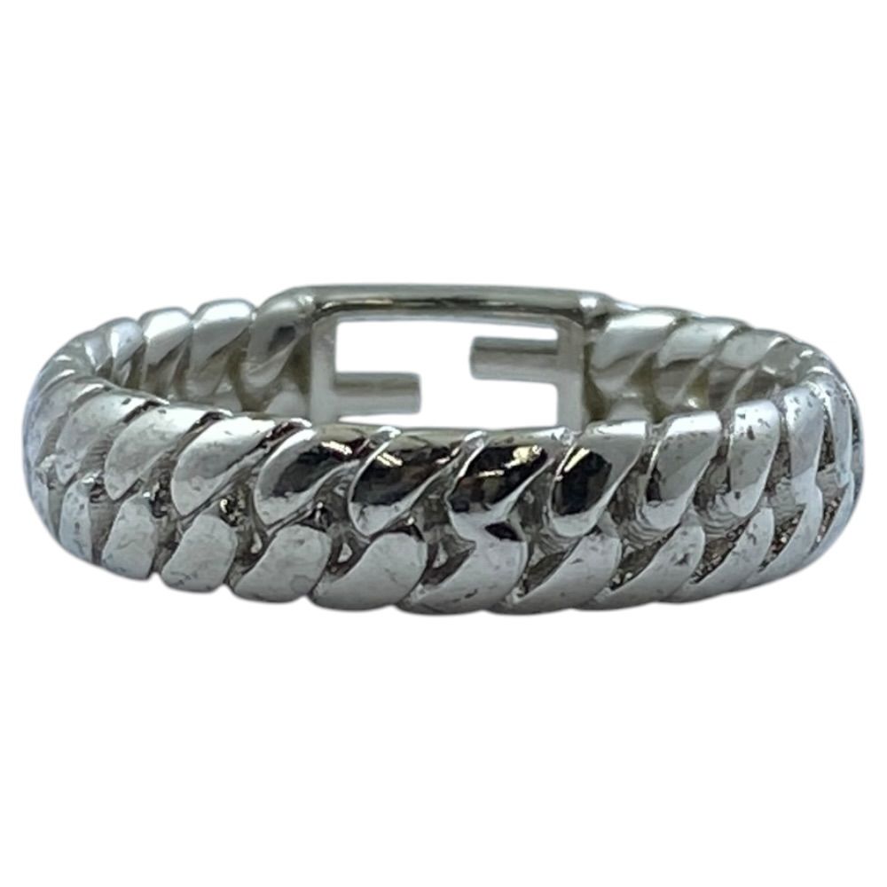 Fendi Bucket Ring FF Logo Accessory Silver — view 3