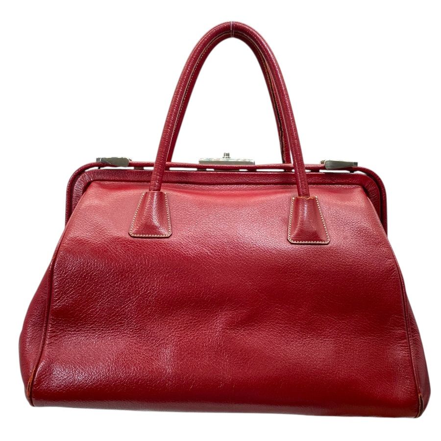 Prada Madras Cerniella Doctor's Leather Red Silver Lightweight Capacity — view 2