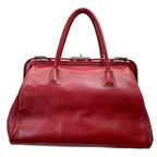 Prada Madras Cerniella Doctor's Leather Red Silver Lightweight Capacity — view 2
