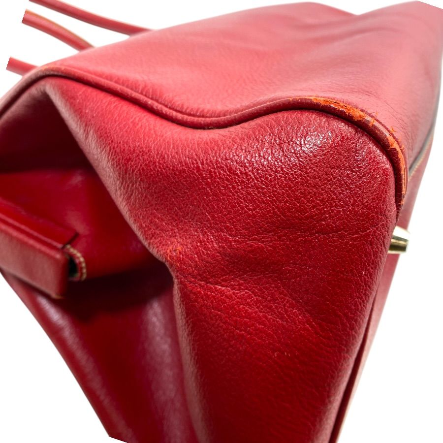 Prada Madras Cerniella Doctor's Leather Red Silver Lightweight Capacity — view 3