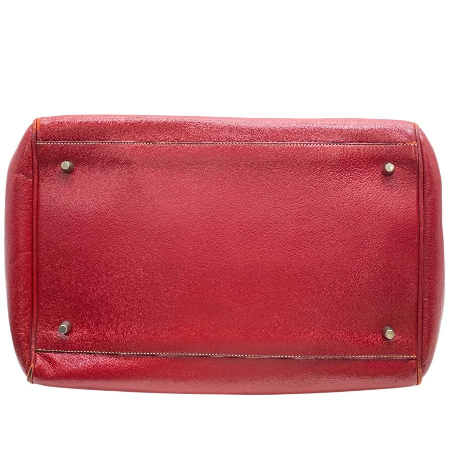 Prada Madras Cerniella Doctor's Leather Red Silver Lightweight Capacity — view 5