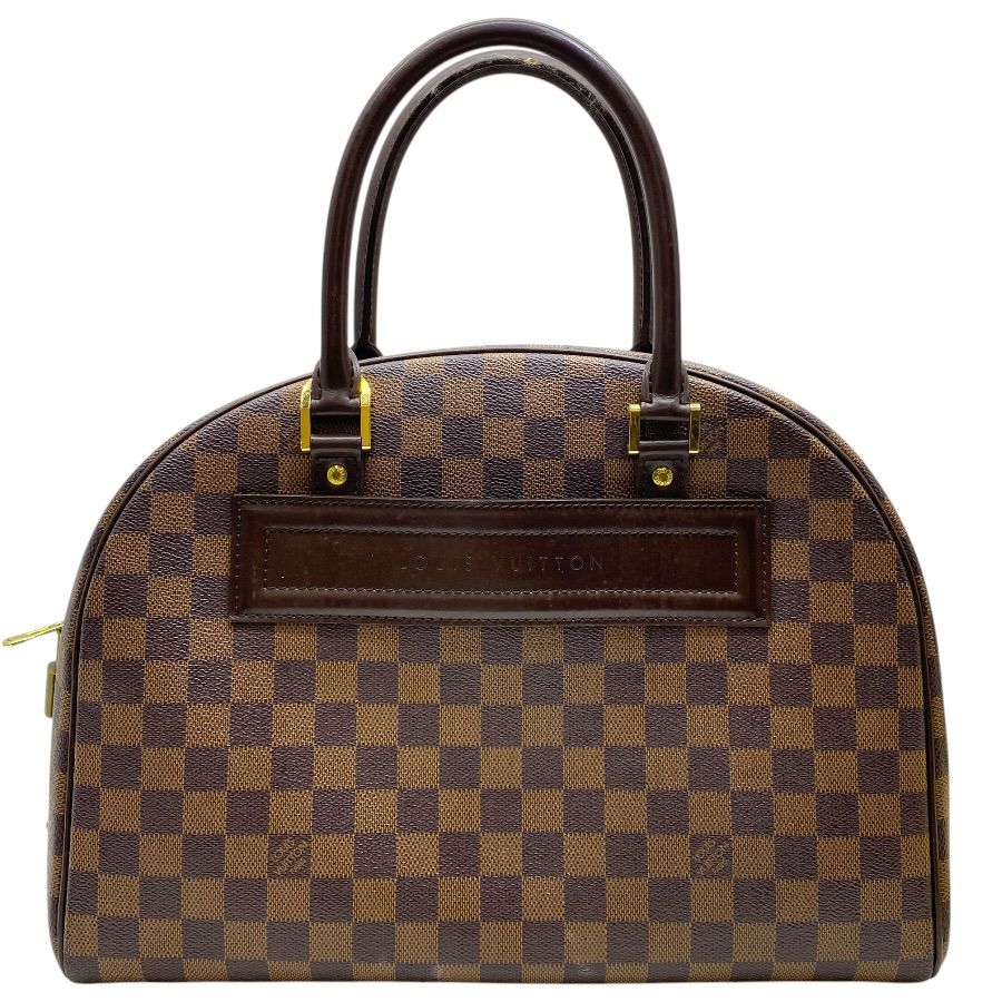 Louis Vuitton Damier Nolita Boston Bag Leather Brown Lightweight Capacity
