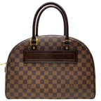 Louis Vuitton Damier Nolita Boston Bag Leather Brown Lightweight Capacity
