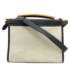 Fendi 2-Way Shoulder Bag Peekaboo Fit Selleria Canvas Leather Black White — view 2