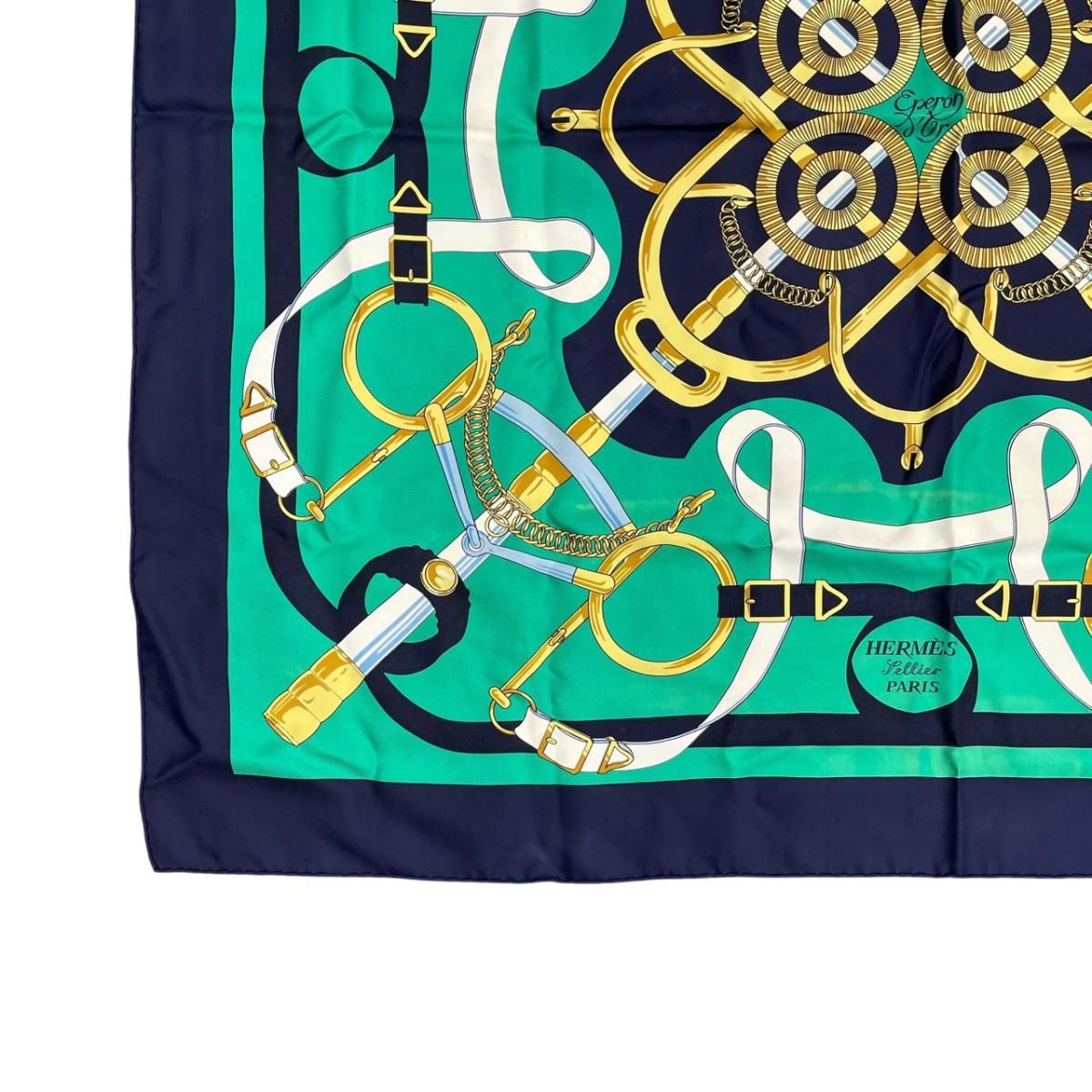 Hermes Carre 90 Silk Scarf Yellow Gold Significant 100% Aprons Doll — view 5