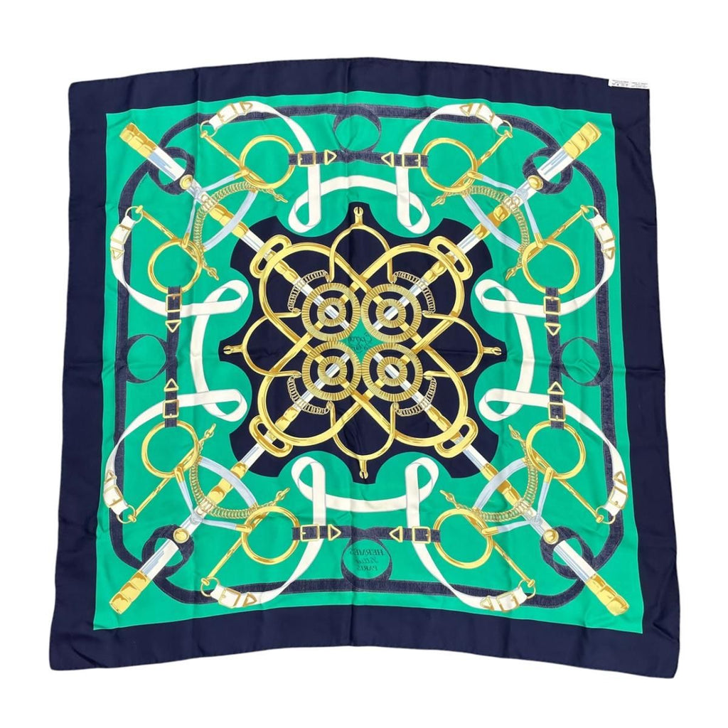 Hermes Carre 90 Silk Scarf Yellow Gold Significant 100% Aprons Doll — view 2