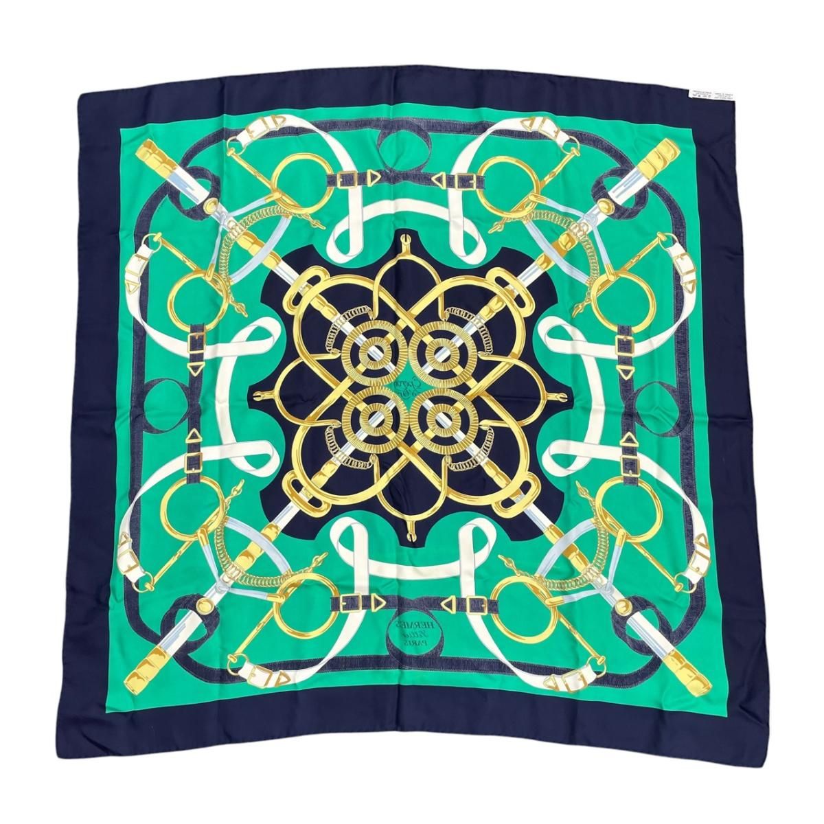 Hermes Carre 90 Silk Scarf Yellow Gold Significant 100% Aprons Doll — view 2