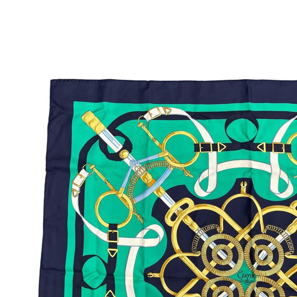 Hermes Carre 90 Silk Scarf Yellow Gold Significant 100% Aprons Doll — view 3