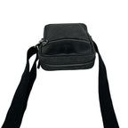 Gucci GG Pattern Canvas Log Leather Mini Shoulder Bag Pochette Crossbody Black — view 4