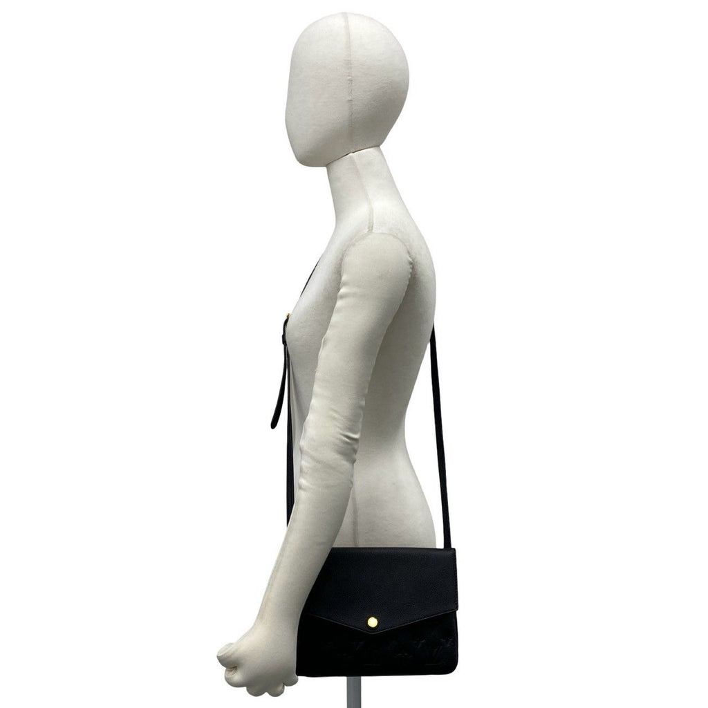 Louis Vuitton Monogram Empreinte Leather Shoulder Bag Black — view 2