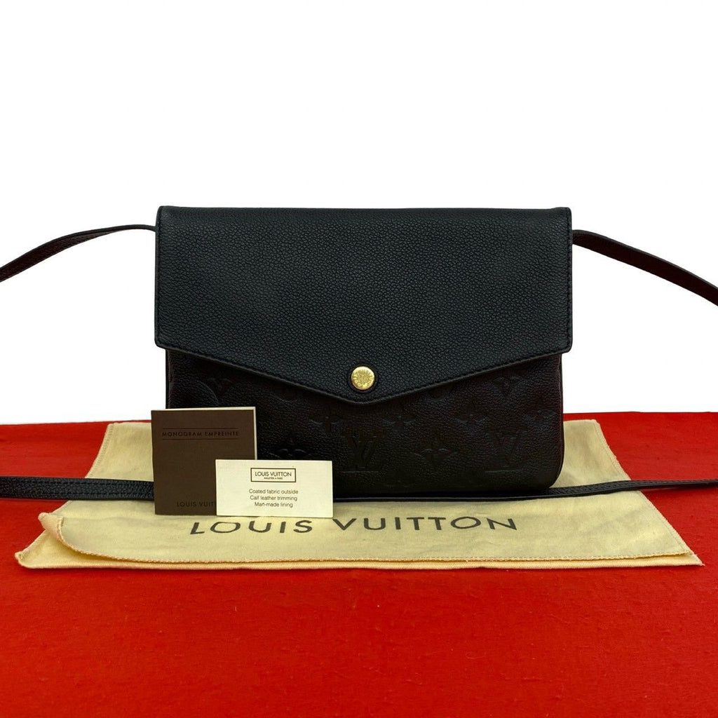 Louis Vuitton Monogram Empreinte Leather Shoulder Bag Black
