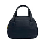 Dior Vintage CD Logo Leather Handbag Mini Tote Navy — view 3