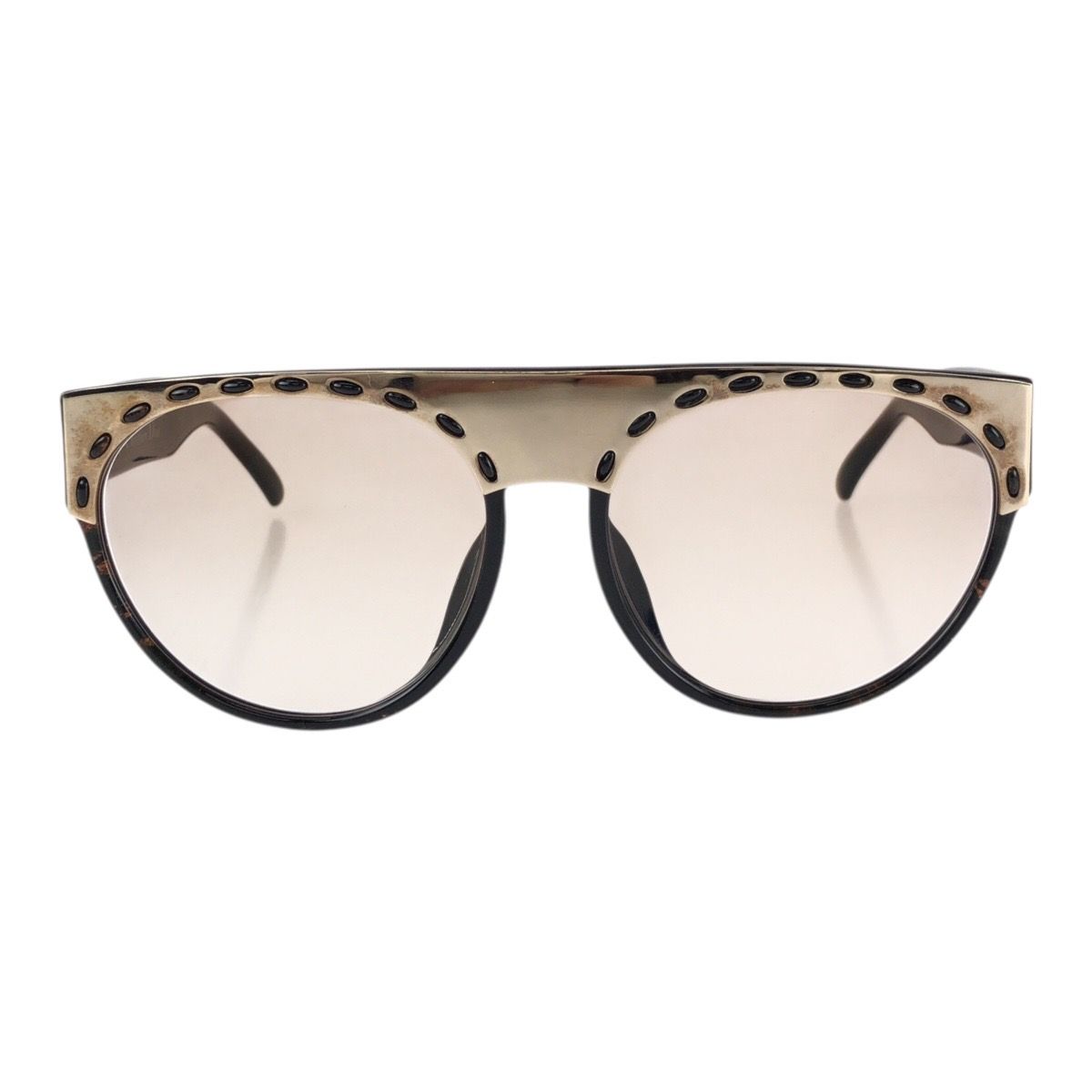 Dior Vintage Black Gold Acetate 80 Sunglasses Frame Eyewear — view 2