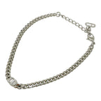 Dior Metal CD Logo Silver Bracelet