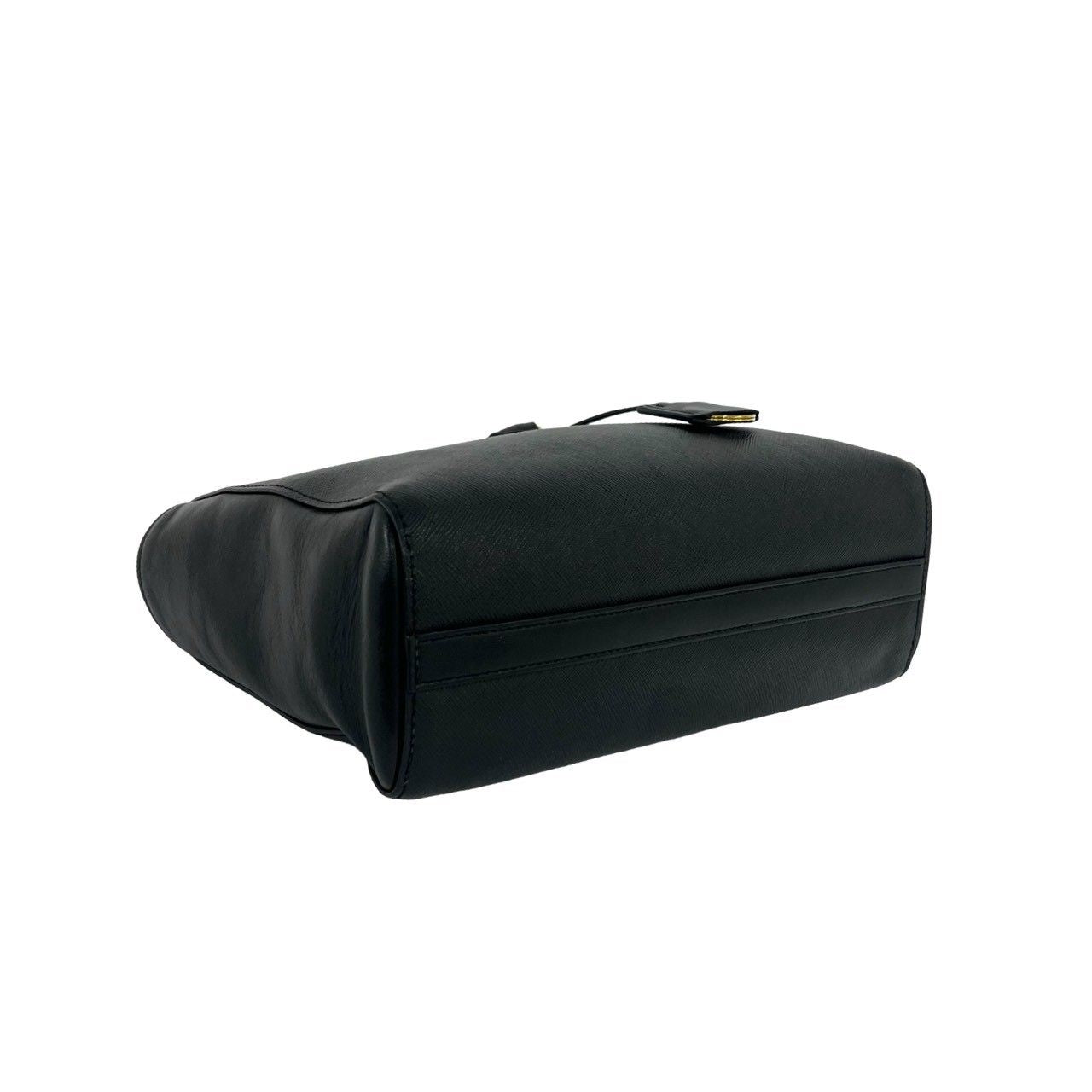 Prada Logo Saffiano Leather 2-Way Shoulder Bag Mini Tote Black — view 7