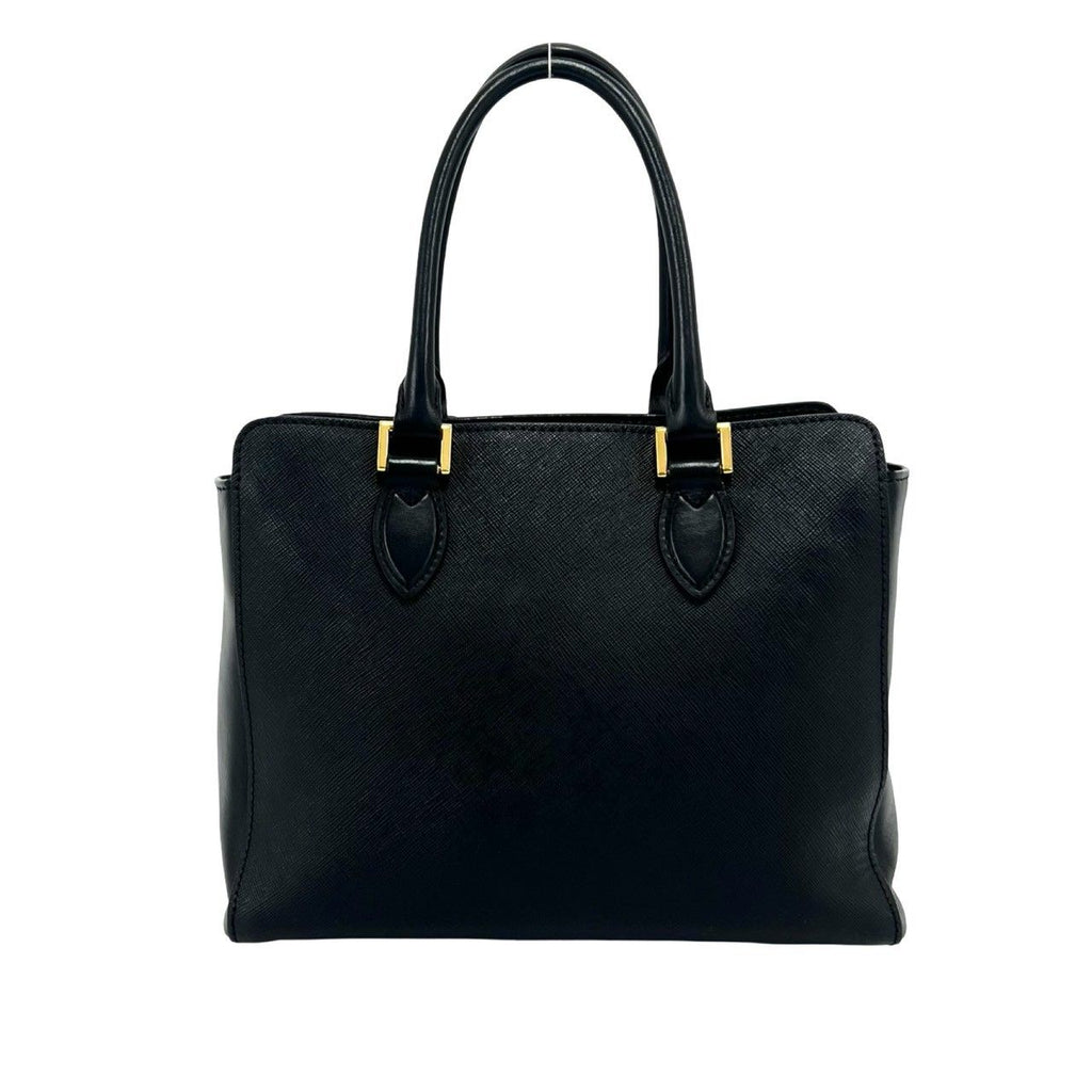 Prada Logo Saffiano Leather 2-Way Shoulder Bag Mini Tote Black — view 3
