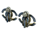 Chanel CC Logo Earrings Accessory Metal Silver — view 6