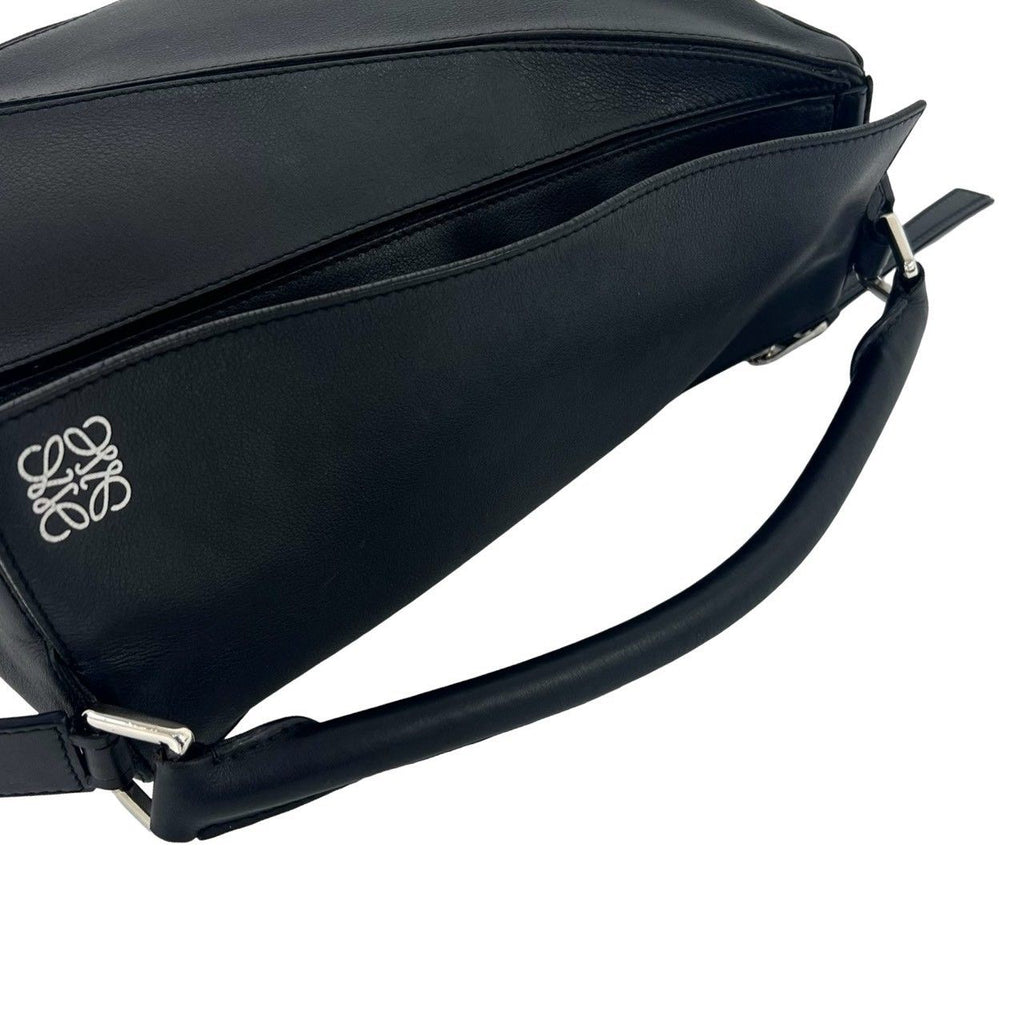 Loewe Puzzle Anagram Logo Leather 2-Way Shoulder Bag Black — view 4