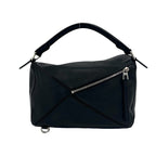 Loewe Puzzle Anagram Logo Leather 2-Way Shoulder Bag Black — view 3