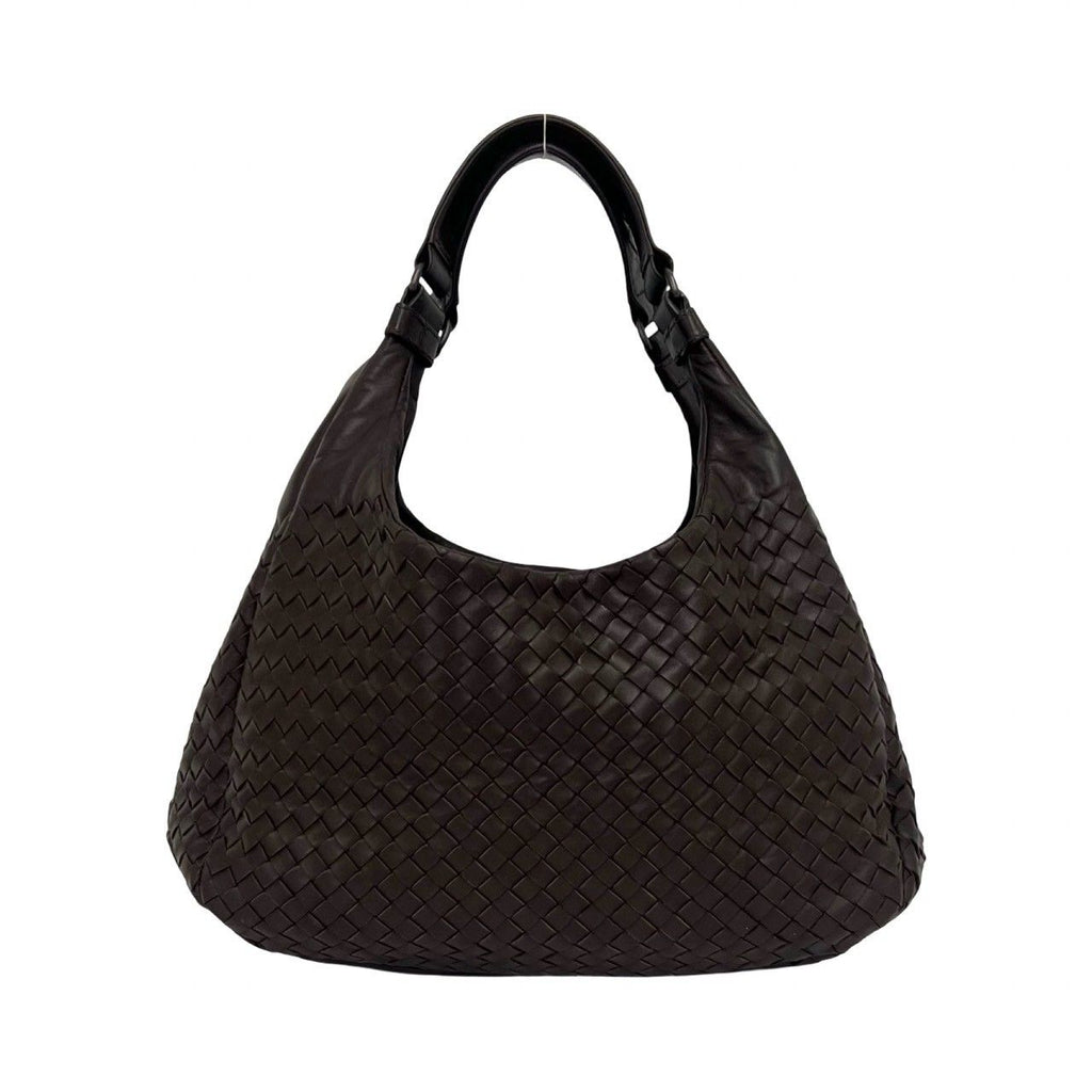 Bottega Veneta Campana Intrecciato Leather Shoulder Bag Brown — view 3