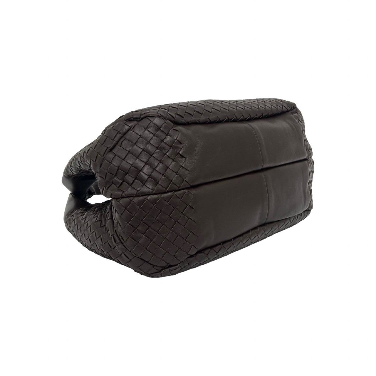 Bottega Veneta Campana Intrecciato Leather Shoulder Bag Brown — view 7