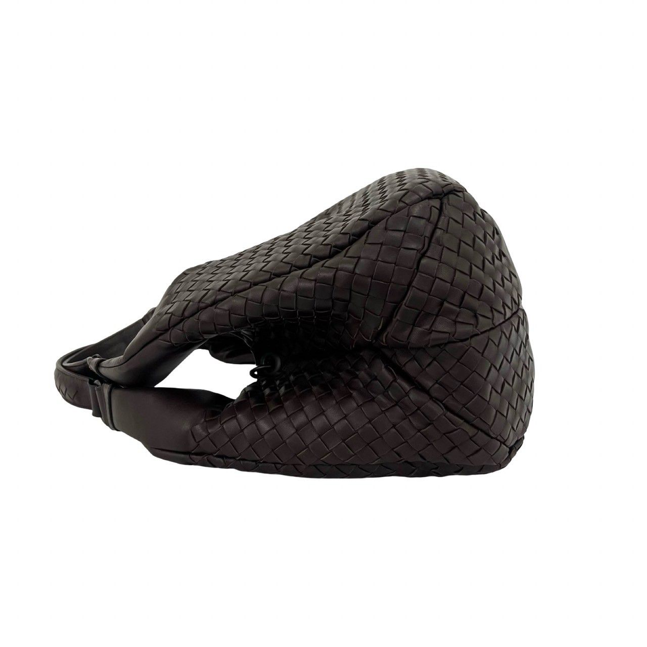 Bottega Veneta Campana Intrecciato Leather Shoulder Bag Brown — view 5