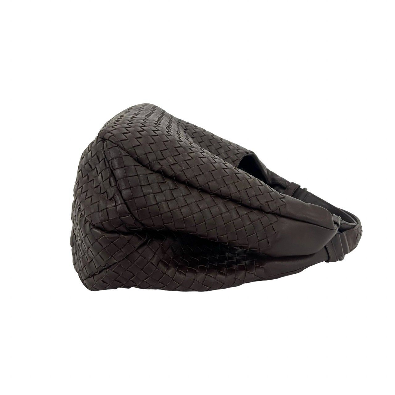 Bottega Veneta Campana Intrecciato Leather Shoulder Bag Brown — view 6