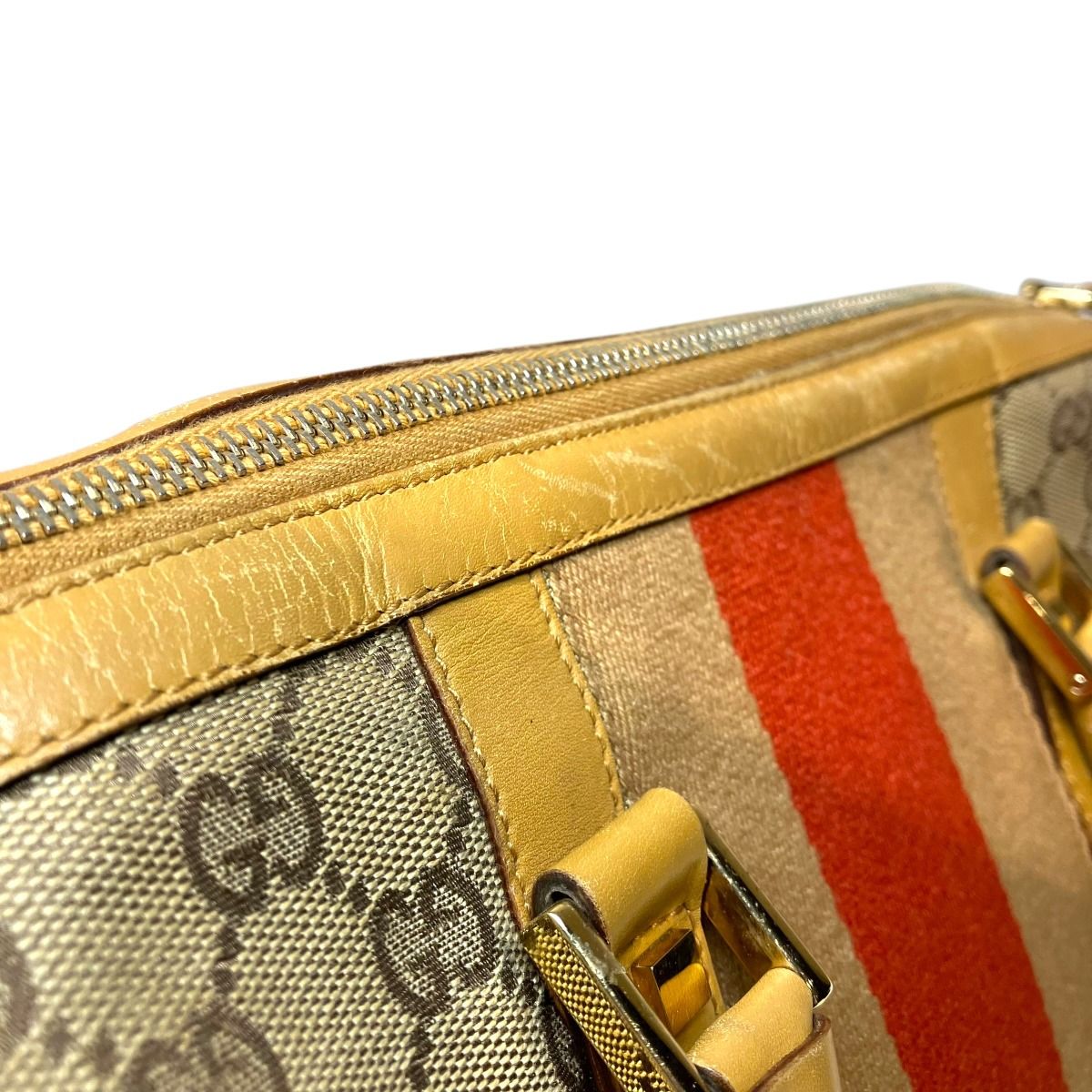 Gucci Shoulder Bag Canvas Leather — view 8