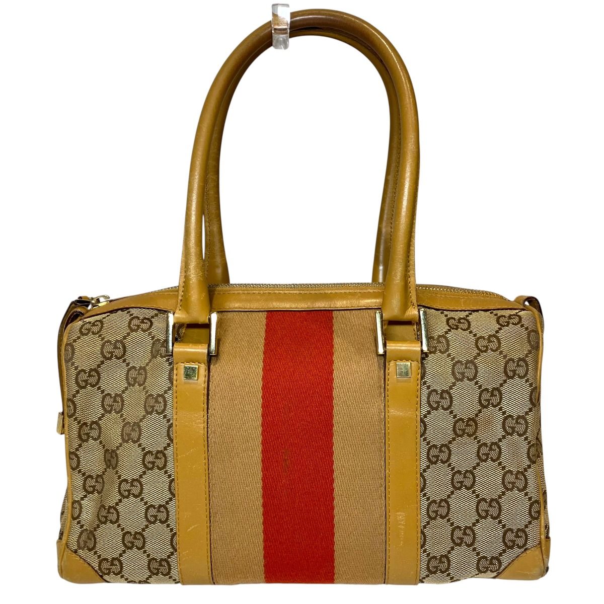 Gucci Shoulder Bag Canvas Leather