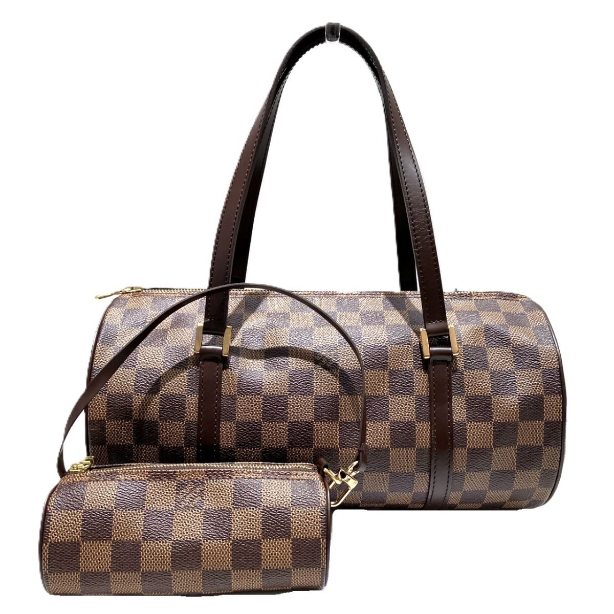 Louis Vuitton Papillon 30 Damier Ebeneux Shoulder Bag Canvas