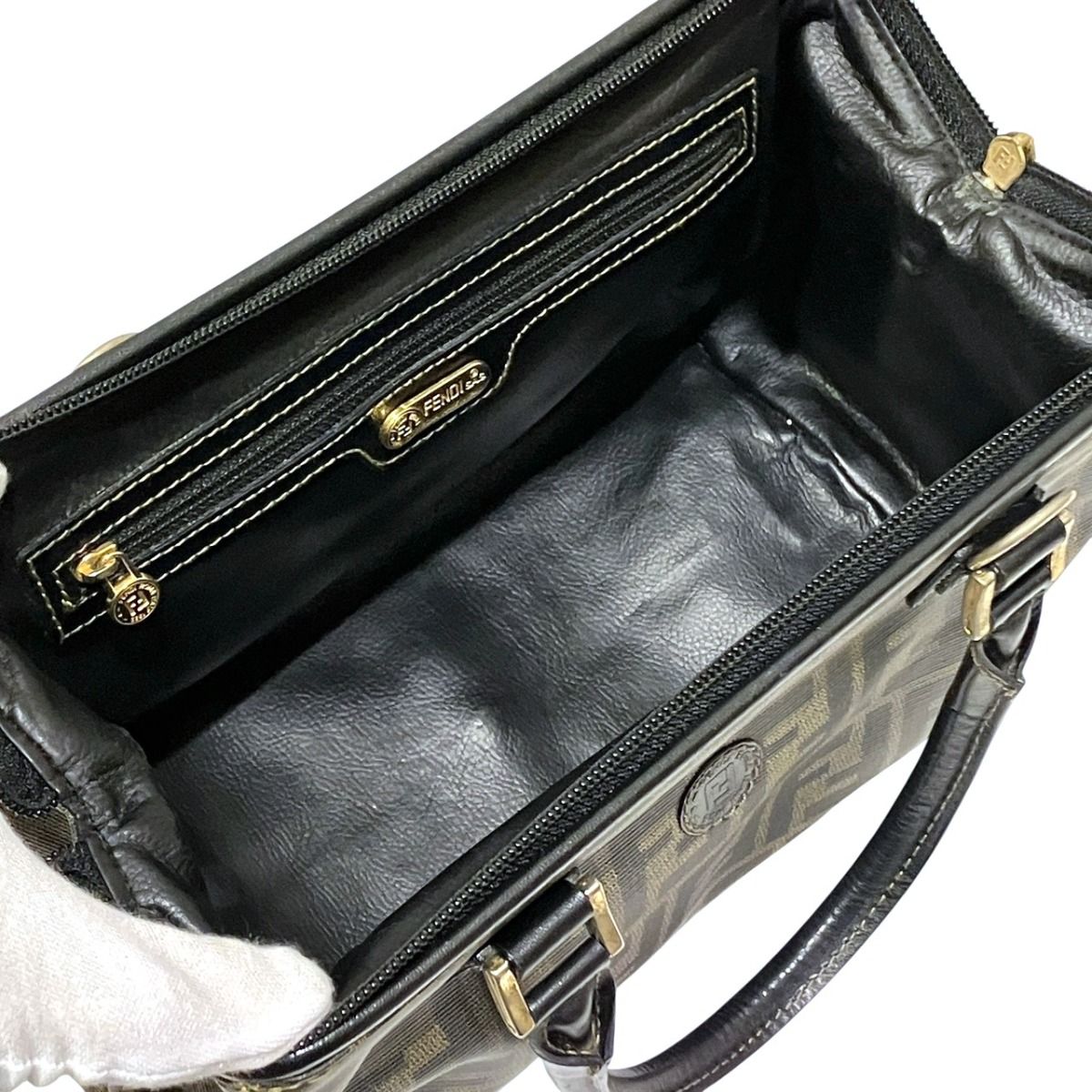 Fendi Zucchini Vintage Boston Bag Leather — view 6