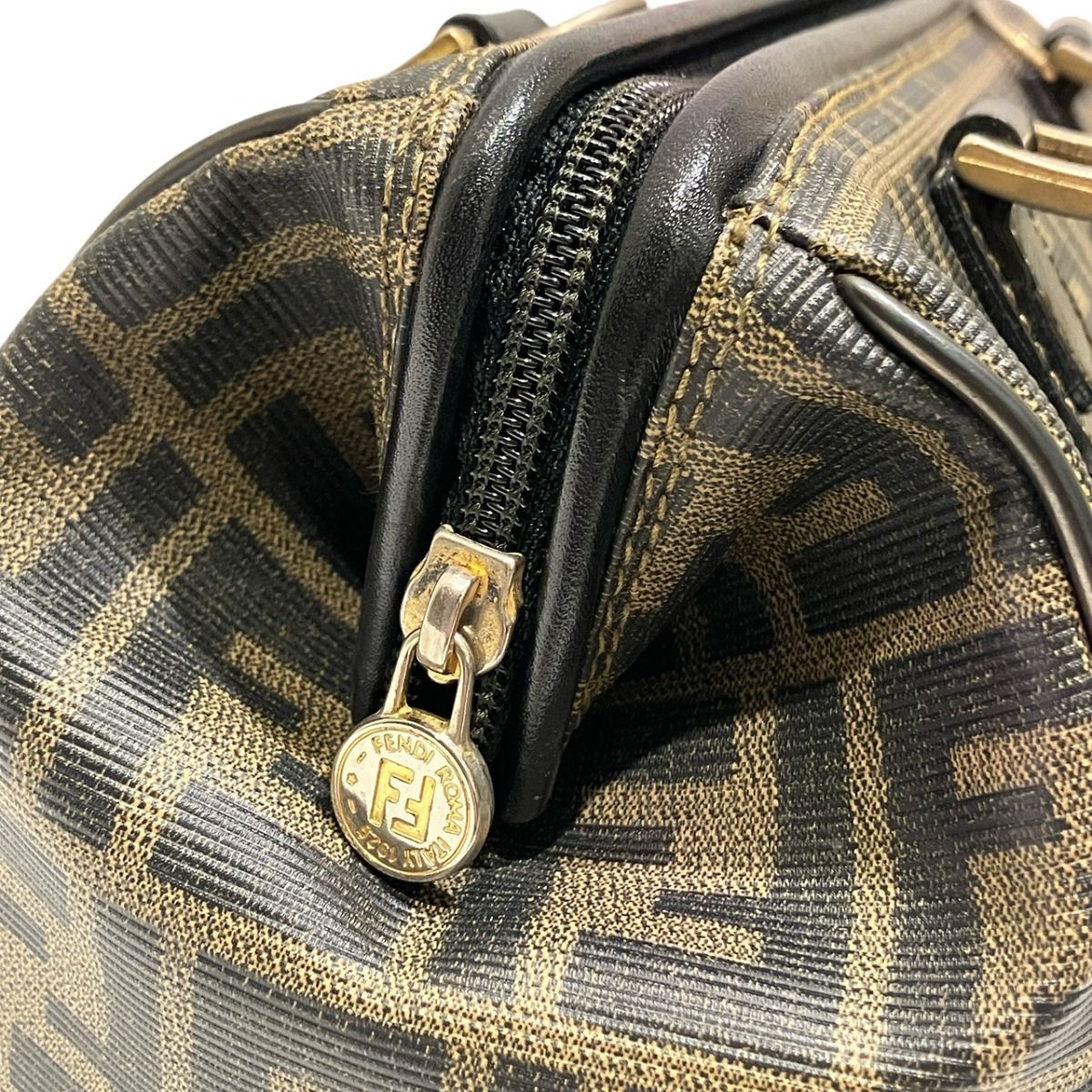 Fendi Zucchini Vintage Boston Bag Leather — view 8
