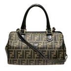 Fendi Zucchini Vintage Boston Bag Leather