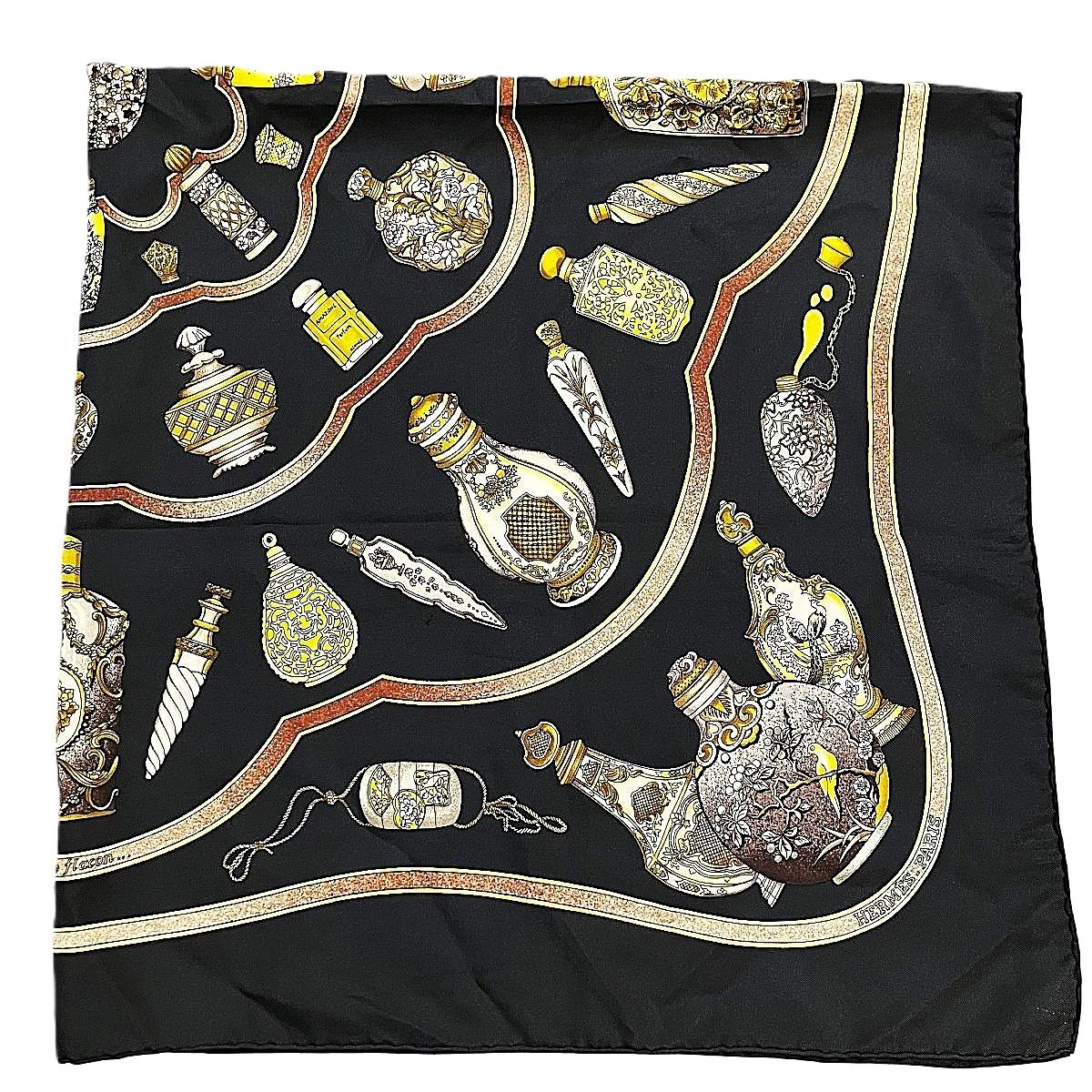 Hermes Qu Importe le Flacon Pourvu Qu 'on Ait L 'ivresse Carre 90 Scarf Silk — view 5