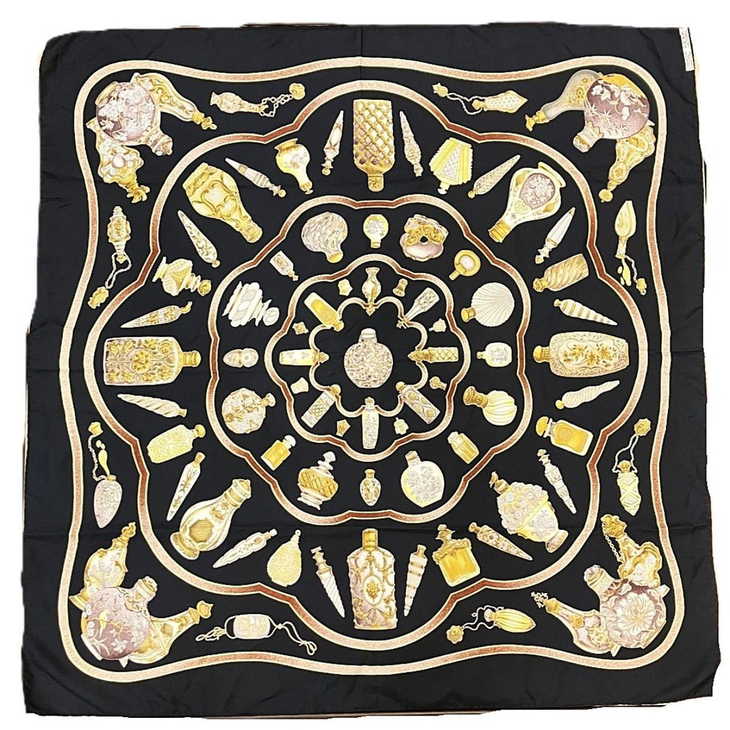 Hermes Qu Importe le Flacon Pourvu Qu 'on Ait L 'ivresse Carre 90 Scarf Silk — view 2