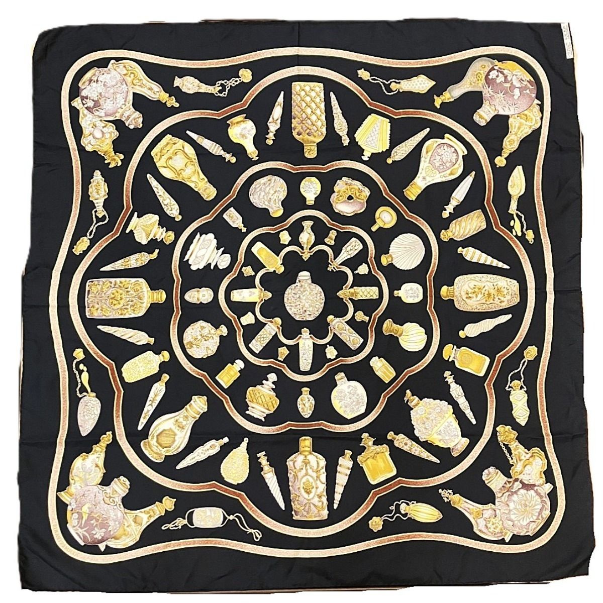 Hermes Qu Importe le Flacon Pourvu Qu 'on Ait L 'ivresse Carre 90 Scarf Silk — view 2