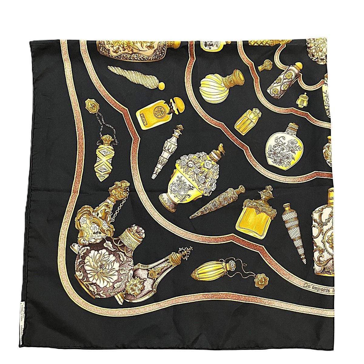 Hermes Qu Importe le Flacon Pourvu Qu 'on Ait L 'ivresse Carre 90 Scarf Silk — view 6