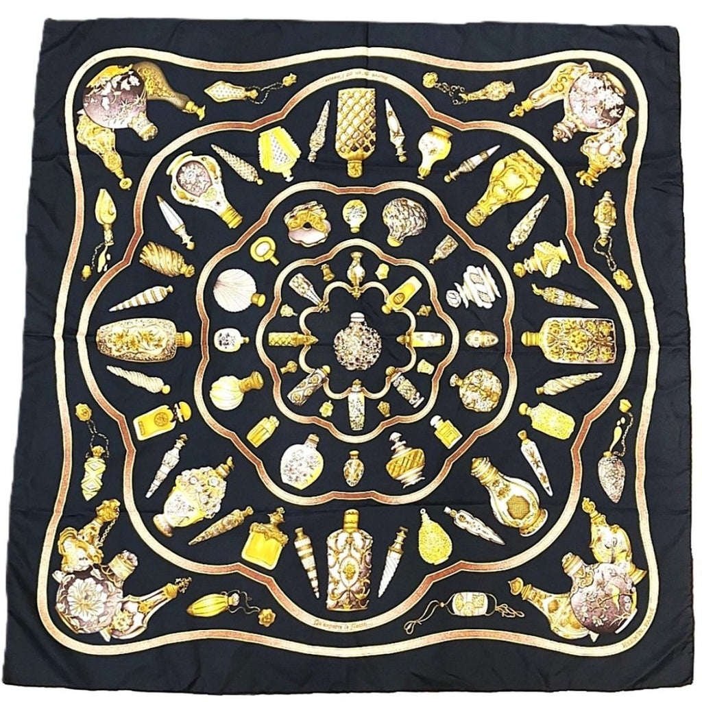 Hermes Qu Importe le Flacon Pourvu Qu 'on Ait L 'ivresse Carre 90 Scarf Silk