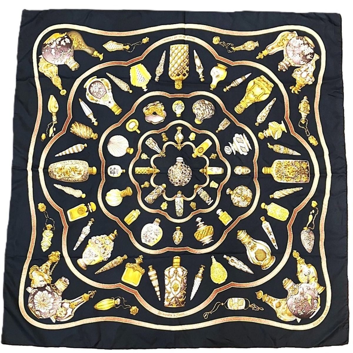 Hermes Qu Importe le Flacon Pourvu Qu 'on Ait L 'ivresse Carre 90 Scarf Silk