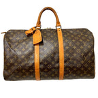 Louis Vuitton Keepall 50 Monogram Boston Bag Canvas