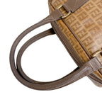 Fendi Mini Boston FF Logo All Over Pattern Zucchino Handbag — view 2